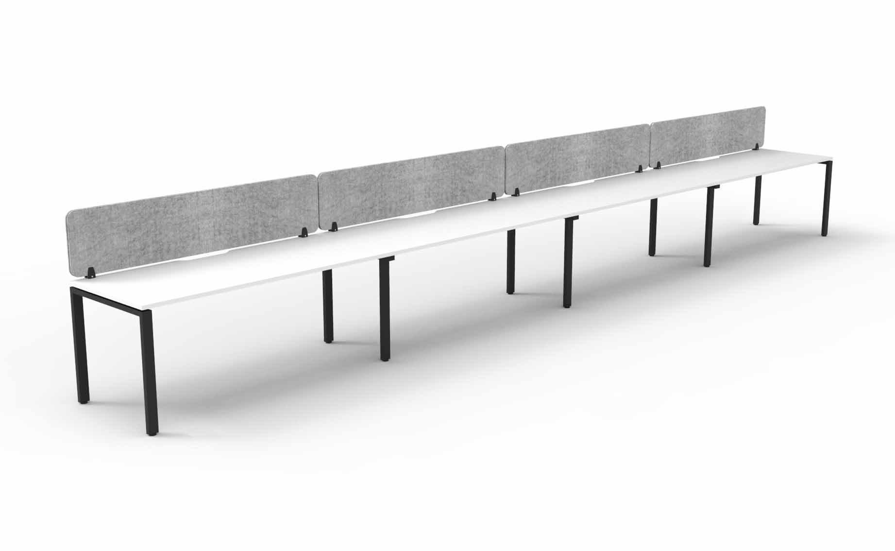 Profile 4 Person Single Sided Workstation - with Eco Screen